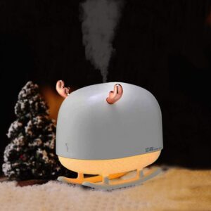 mini humidifier cool mist humidifier with 2 adjustable mist modes and auto shut-off, air humidifier for bedroom,desktop,office,kid,child,girls (reindeer)