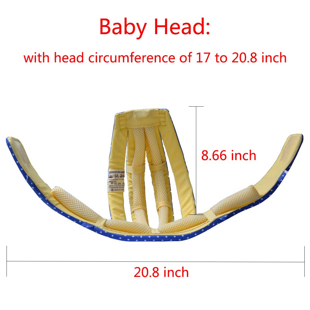 Huifen Baby Helmet, Children Infant Toddler Adjustable Infant Helmet Learning to Walk Playing Baby Helmet for Crawling Walking (Elegant Blue)