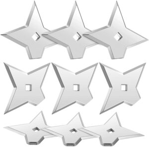 weewooday 10 pieces ninja magnets cool fridge throwing star decorative funny magnets refrigerator magnets office whiteboard magnets for home office