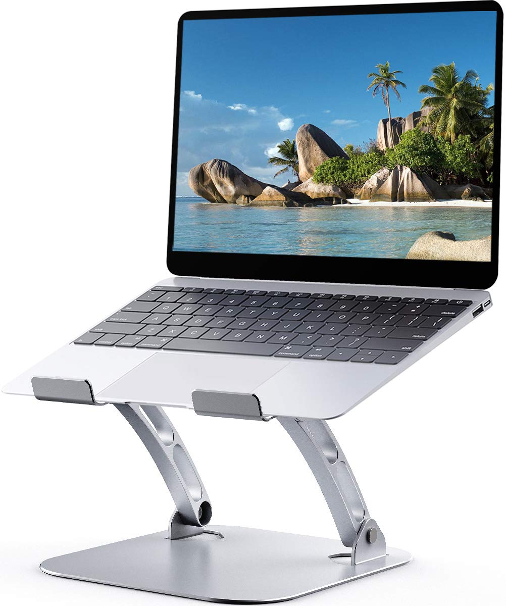 Kalafun Portable Laptop Stand Adjustable Height - MacBook Pro Stand for Desk, Aluminum Foldable Laptop Riser Computer Holder