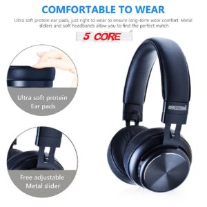 5 CORE Wireless Headphones Bluetooth Over Ear Hi Fi Stereo with Microphone and Volume Control Foldable Perfect Yoga Sports Office Gym - Headphone 13 B