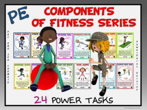 pe component of fitness task cards: 24 power movements