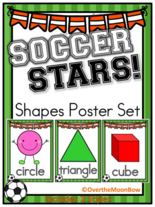 soccer stars! | shapes poster set