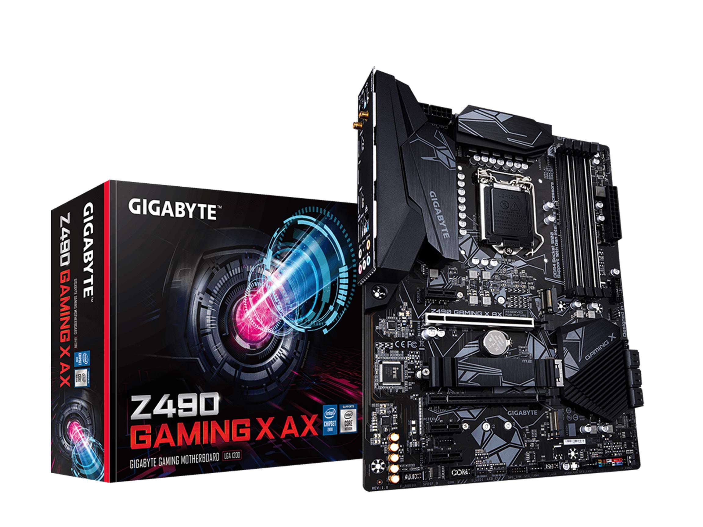 Gigabyte Z490 Gaming X AX (LGA 1200/Intel/Z490/ATX/Dual M.2/SATA 6Gb/s/USB 3.2 Gen 2/WiFi 6/Gaming Motherboard)