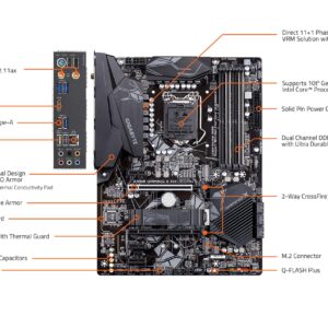 Gigabyte Z490 Gaming X AX (LGA 1200/Intel/Z490/ATX/Dual M.2/SATA 6Gb/s/USB 3.2 Gen 2/WiFi 6/Gaming Motherboard)