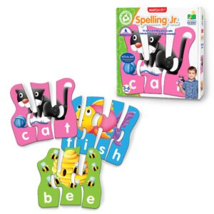 the learning journey - match it! spelling jr. - 15 piece self-correcting spelling puzzle for three and four letter words with matching images - word puzzles for kids ages 3-5 - award winning toys