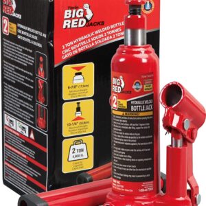 BIG RED 2 Ton (4,000 LBs) Capacity Hydraulic Welded Bottle Jack, TAM90203B