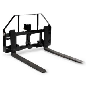 titan attachments pallet fork frame attachment with 48" fork blades, fits cat i & ii tractors, rated 4,000 lb