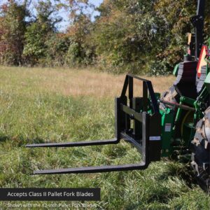 Titan Attachments Pallet Fork Frame Attachment with 48" Fork Blades, Fits Cat I & II Tractors, Rated 4,000 LB