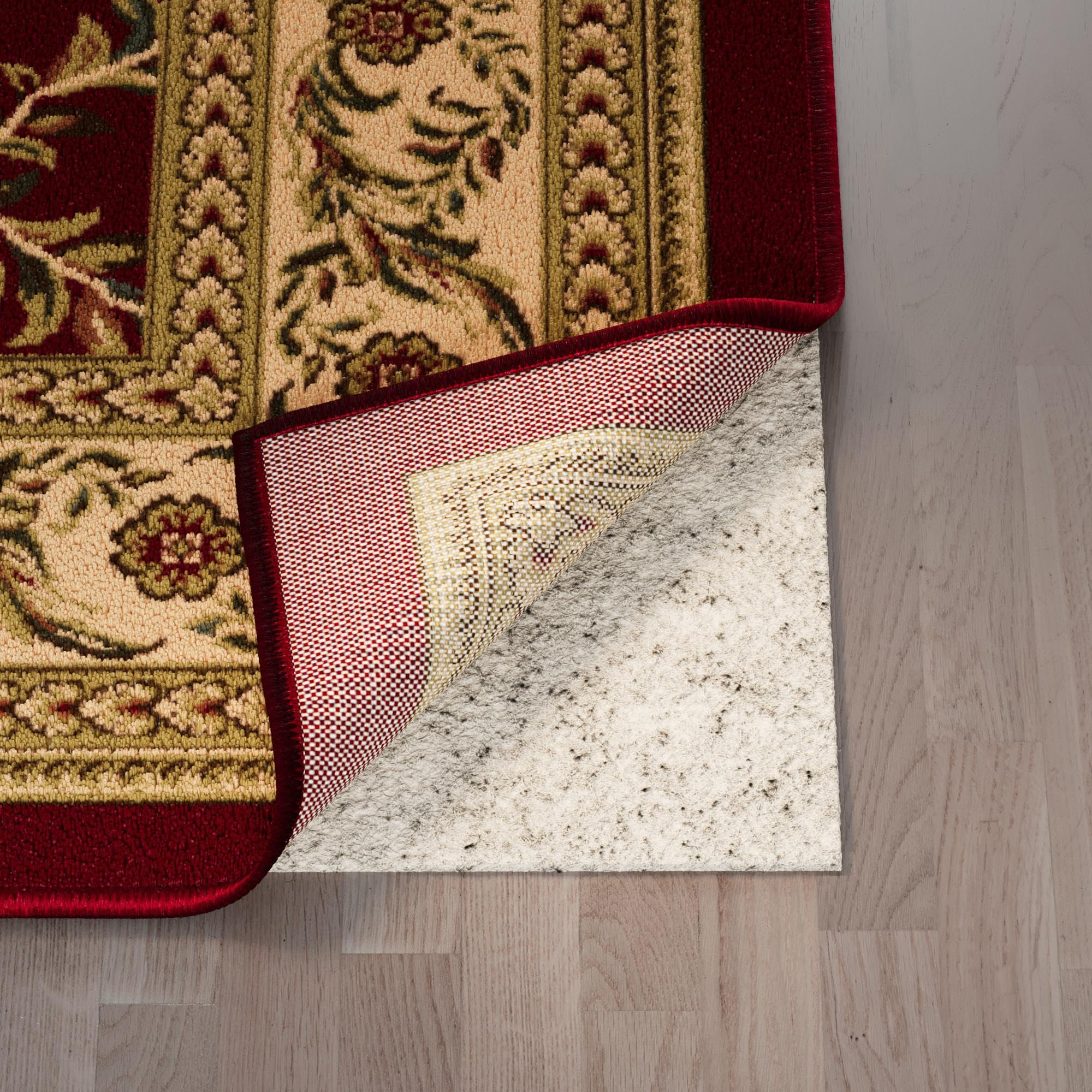 Ottomanson Non Slip Rug Pad Grip 3X10 1/8 Thick, Protection for Any Flooring Surface, Keep your Runner Rug and Area Rugs in place, 2'6'' x 9'11", Beige