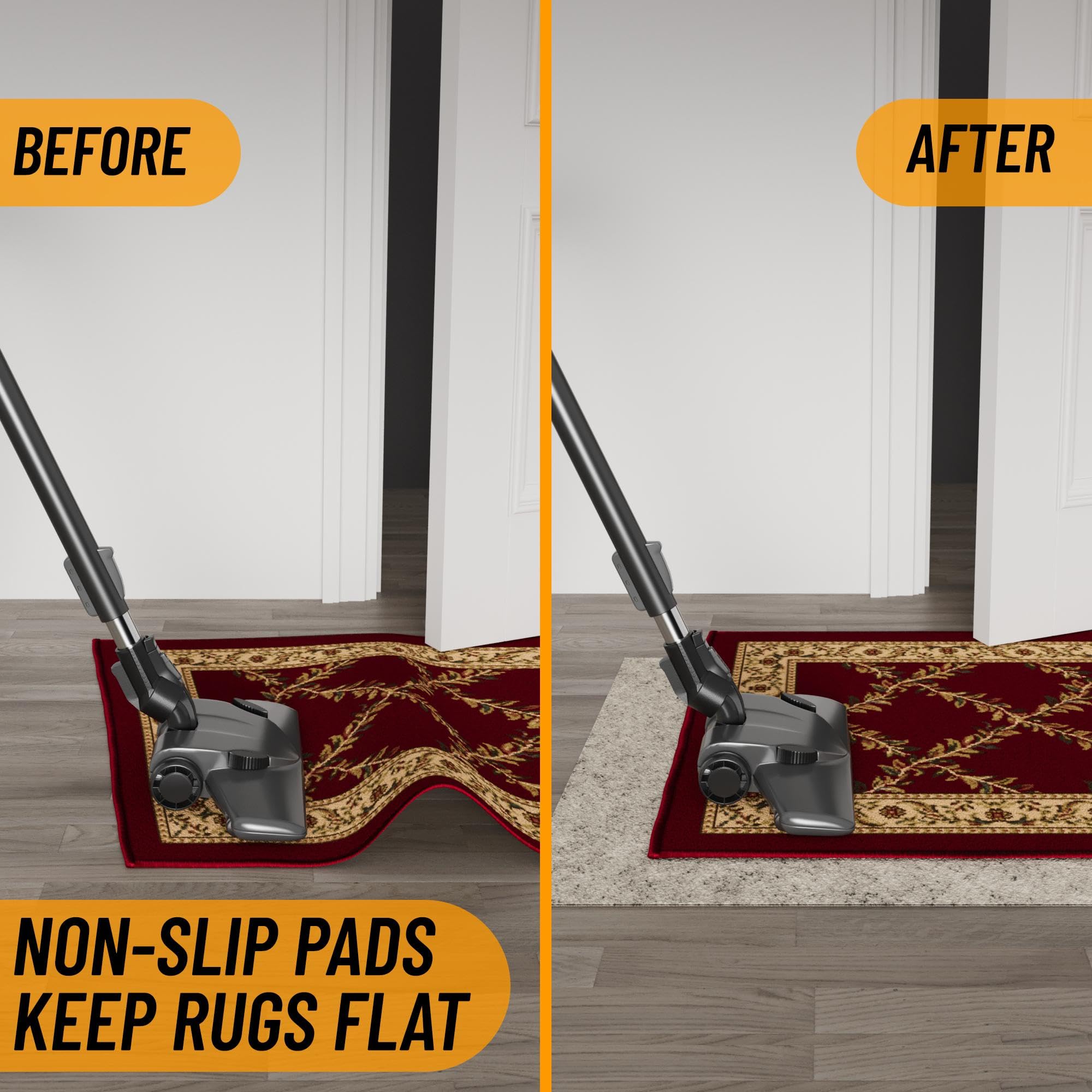 Ottomanson Non Slip Rug Pad Grip 3X10 1/8 Thick, Protection for Any Flooring Surface, Keep your Runner Rug and Area Rugs in place, 2'6'' x 9'11", Beige