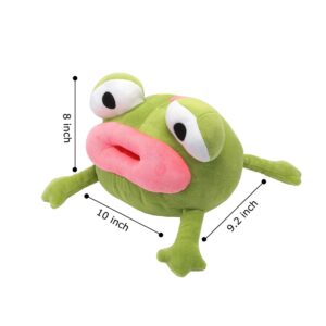 CAZOYEE Soft Frog Plush Stuffed Animal, Funny Frog Snuggly Hugging Pillow, Frog Cute Plushie Toy Gift for Kids, Cuddly Frog Plushies Decoration,10"