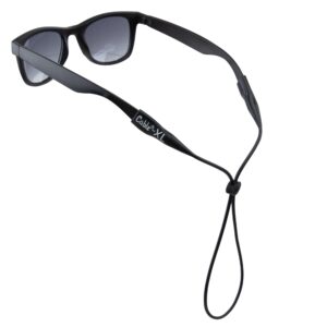 cablz | xl silicone eyewear retainer | waterproof eyewear retainer strap | 16 in xl ends (black)