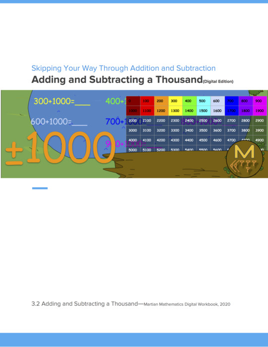 Skipping Your Way Through Addition and Subtraction: Adding and Subtracting a Thousand (Digital Edition)