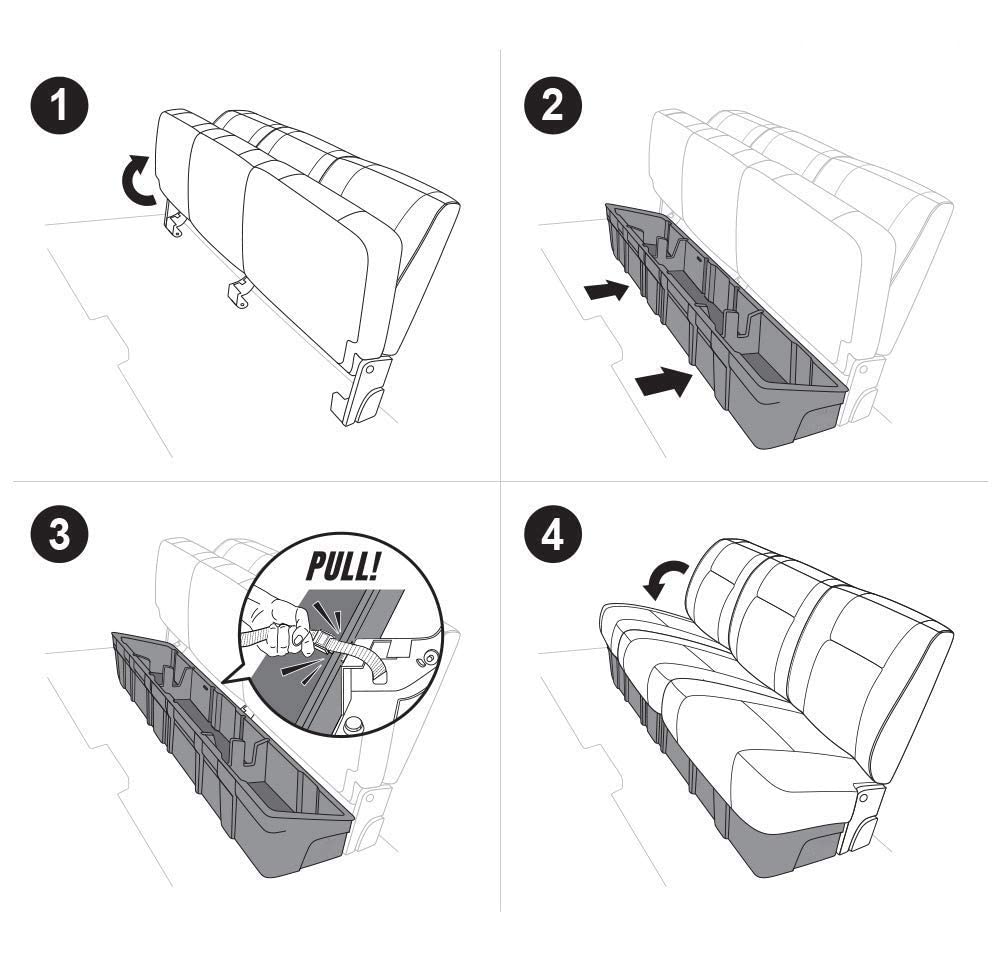 Lyon cover Elaborate Manufacturing Underseat Storage Box for 2015-2020 Ford150,2017-2020 Ford250/350/450/550丨Crew Cab 丨Ultimate Space enjoyment丨True Black Texture