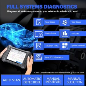 XTOOL X100 PAD3 Key Fob Programming Tool with KS-1 + KC100 Key Programmer + EEPROM Adapter, ECU Coding & PMI, 38+ Services, Bidirectional Control, 2-Year Updates, All Systems Car Diagnostic Scanner