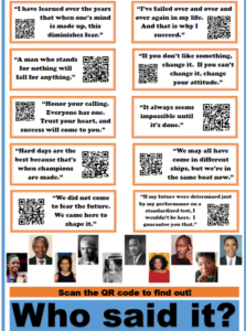 who said it? famous african american quotes qr code poster