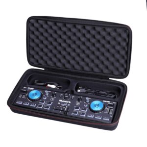 LTGEM EVA Hard Case for Numark DJ2GO2 or Numark DJ2GO2 Touch – Compact 2 Deck USB DJ Controller (Black)