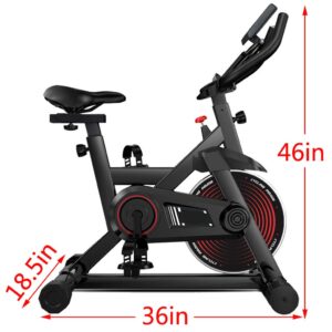 Indoor Cycling Bike Professional Exercise Cycle Bike Sport Bike with LCD Digital Monitor Phone Holder, Stationary Bikes Cardio Workout Machine Upright Bike Belt Drive Home Gym