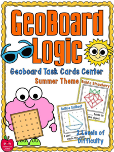 geoboard logic | summer themed | task card activity pack