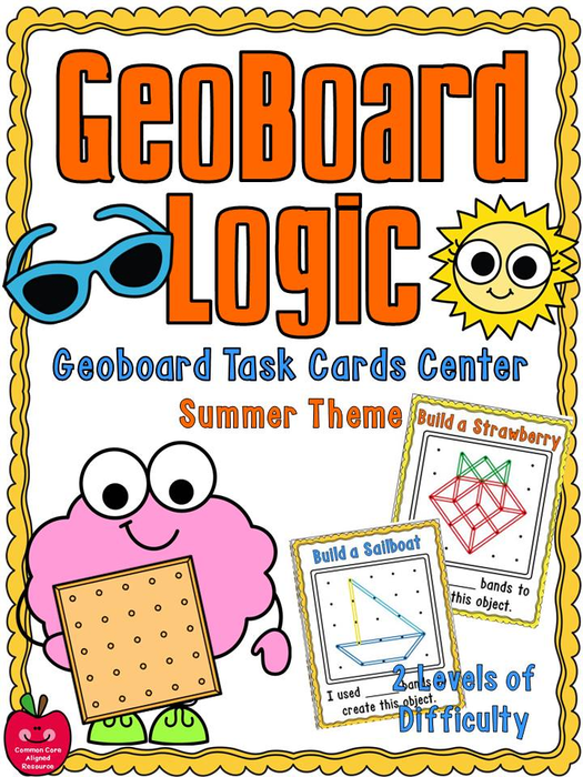 GeoBoard Logic | Summer Themed | Task Card Activity Pack