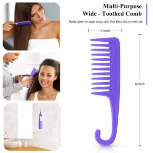 Detangling Hair Brush, Detangling brush for Adults and Kids, Comb Set for Kinky Curly Coily and Wavy Hair, For Wet and Dry Hair, Afro American Type 3a-4c, Comfortable Grip(Purple)