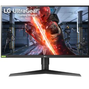 LG 27” 27GN75B-B HDR10 IPS FHD 1ms Ultragear™ Gaming Monitor with 240Hz Refresh Rate, Adaptive-Sync (FreeSync™) Technology & is Compatible with NVIDIA G-Sync®,Black