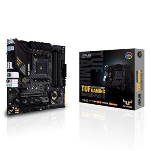 asus tuf gaming b450m-pro s amd am4 (3rd gen ryzen™) micro atx gaming motherboard (8+2 power stages, 2.5gb lan, bios flashback, ai noise-canceling mic, usb 3.2 gen 2 type-a and type-c, aura sync rgb)