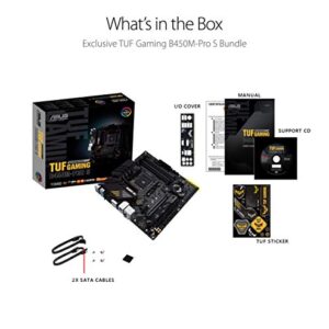 ASUS TUF Gaming B450M-PRO S AMD AM4 (3rd Gen Ryzen™) Micro ATX Gaming Motherboard (8+2 Power Stages, 2.5Gb LAN, BIOS Flashback, AI Noise-Canceling Mic, USB 3.2 Gen 2 Type-A and Type-C, Aura Sync RGB)