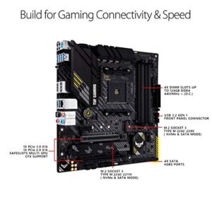 ASUS TUF Gaming B450M-PRO S AMD AM4 (3rd Gen Ryzen™) Micro ATX Gaming Motherboard (8+2 Power Stages, 2.5Gb LAN, BIOS Flashback, AI Noise-Canceling Mic, USB 3.2 Gen 2 Type-A and Type-C, Aura Sync RGB)