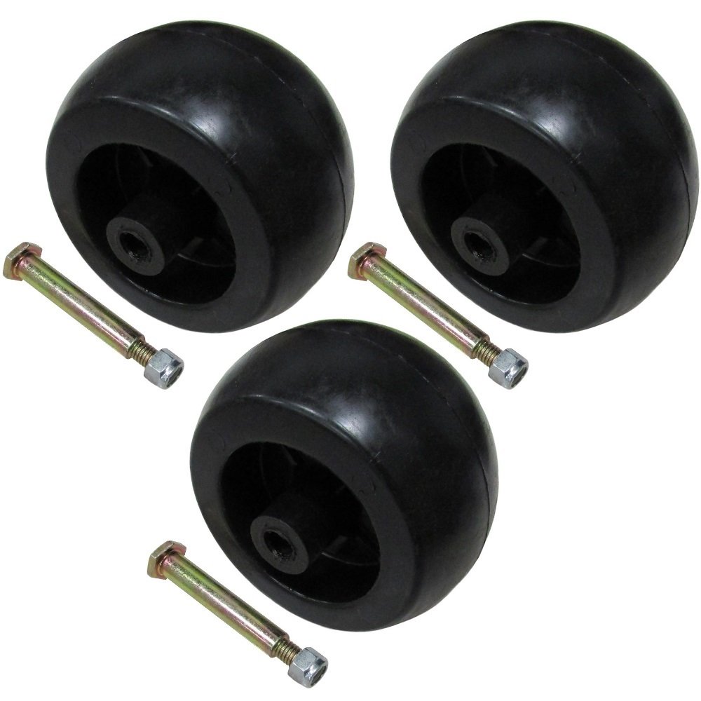 Set of 3 New Deck Wheel Kit Fits Allis Chalmers, Craftsman, Encore, Grasshopper, Great Dane, Fits Husqvarna, Hustler, Kees, Oregon, Prime Line, Roper, Rotary, Sears, Simplicity, Snapper, Fits Toro 1