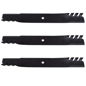 Set of 3 New Toothed Mulching Blade Fits Raptor, Fits Toro, Universal, Universal Products 74830, 74841, 74845, 74851, 74855, 74871, Titan Z 48" Models Interchangeable with 107-3192, 107-3192-03, 107