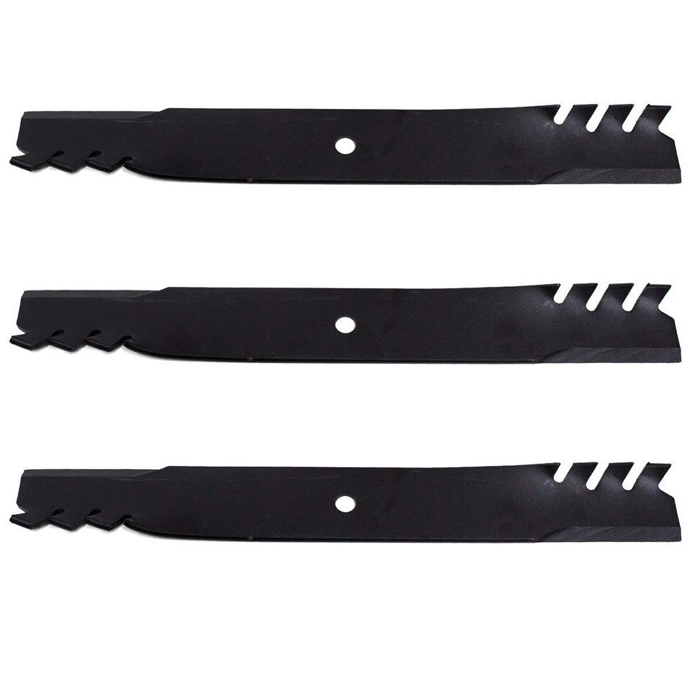 Set of 3 New Toothed Mulching Blade Fits Raptor, Fits Toro, Universal, Universal Products 74830, 74841, 74845, 74851, 74855, 74871, Titan Z 48" Models Interchangeable with 107-3192, 107-3192-03, 107