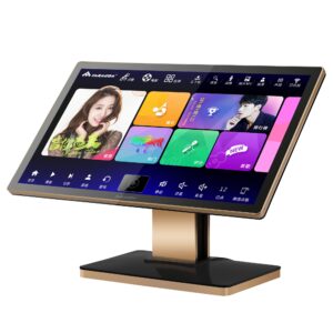 new generation hifine karaoke player kv-v5max 3 in 1 machine with 4t harddrive, 21.5inch touch screen， desktop type, easy to carry, cloud song update, android system