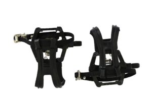 echelon spd compatible pedals with toe cages, black, reg