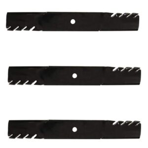 set of 3 new toothed blade fits ariens, bad boy, dixie chopper, fits exmark, gravely, fits toro 038-6002-00 038-6050-00 038-6060-00, 160z xdz, 2" x 3" x 0.25, 20-1, 260z xdz, 302-820, 30227-60 30227