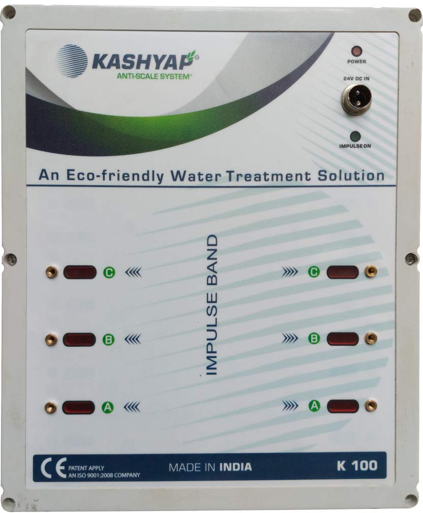 KASHYAP K100 Hard Water Mineral Descaler (6 inch pipes / 440 GPM) with water softener and clean water benefits