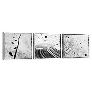 icanvas dfu7 an english winter ii triptych canvas print by dorit fuhg, 16" x 48" x 0.75" depth split