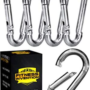 Carabiner Clip 5 Pack - Multipurpose Heavy Duty Carabiner - Snap Hooks - Carabiner Heavy Duty - Small Carabiner Clip - Large Carabiner Clip - Clips for Keys - Carribeaner Hook (3.2 Inch)