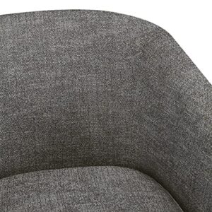 CHITA Swivel Accent Chair Armchair, Round Barrel Chair in Fabric for Living Room Bedroom, Pebble Grey