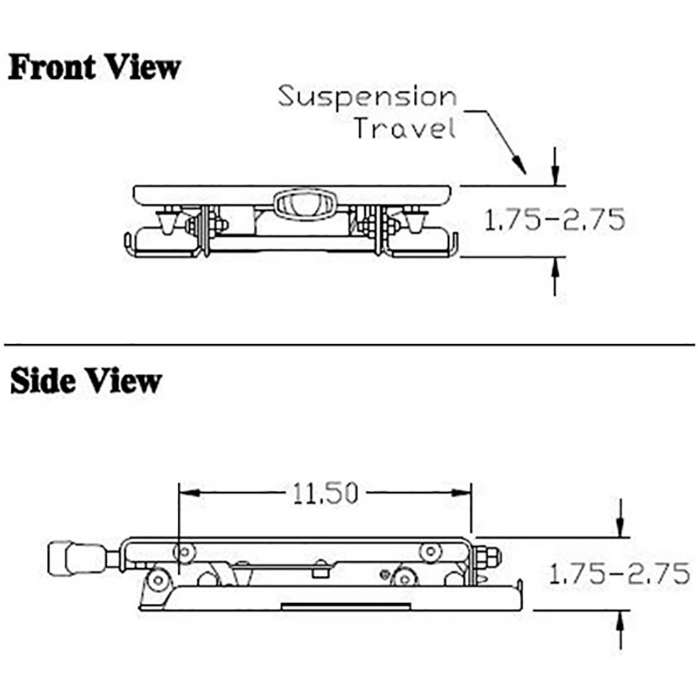 Stevens Lake Parts One New Seat Suspension Fits Universal, Universal Products 737 757 777 797 997, Bad BOY Fits John Deere, Gravely, Hustler, Fits Exmark, Fits Toro Zero Turn