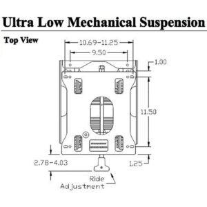 Stevens Lake Parts One New Seat Suspension Fits Universal, Universal Products 737 757 777 797 997, Bad BOY Fits John Deere, Gravely, Hustler, Fits Exmark, Fits Toro Zero Turn