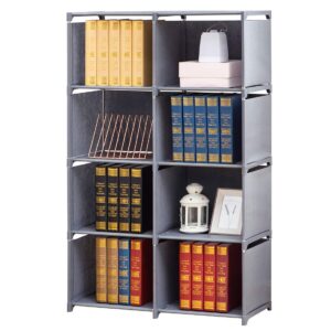copree 4-shelf 8 cube bookshelf(grey)