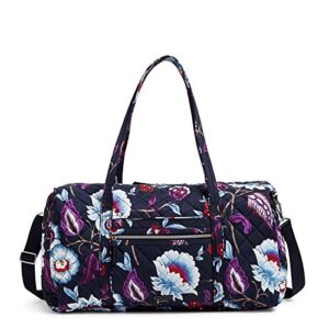 vera bradley women's performance twill lay flat travel duffle bag, mayfair in bloom, one size