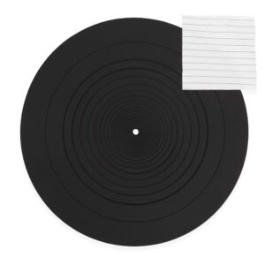 tamwell turntable mat for audiophile and djs slip mat 12 inch silicone universal turntable platter mat with antistatic cloth