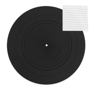 Tamwell Turntable Mat for Audiophile and DJs Slip Mat 12 Inch Silicone Universal Turntable Platter Mat with Antistatic Cloth