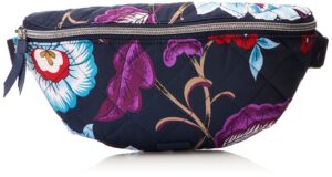 vera bradley women's performance twill convertible crossbody belt bag with rfid protection, mayfair in bloom, one size