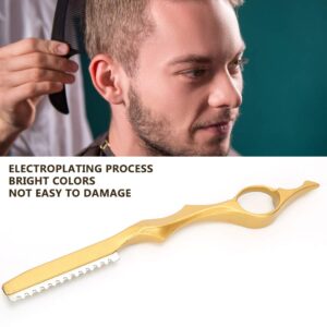 Hair Thinning Knife, Portable Stainless Steel Bangs Hair Trimming Knife Thinning Cutting Shaver Shaving Grooming Remover Hair Removal Tool for Men and Women (#1)