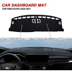 Autorder Dashboard Cover Mat for Ford Escape 2020 2021 2022 2023 2024 Accessories Dash Cover Suede Dash Mat Sunshade Glare UV Rays Protector