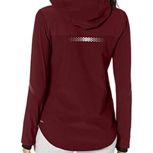 PUMA Women's Runner ID Hooded Jacket, Burgundy, XS